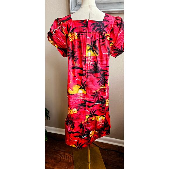 Vintage The Hawaiian Women's Tropical Sunset Palm Hawaiian‎ Dress Size XL Multi - Picture 5 of 8